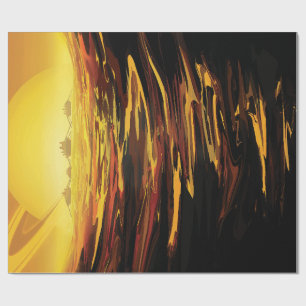 Titan grootste maan van planeet Saturnus Cadeaupapier