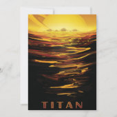 Titan grootste maan van planeet Saturnus Feestdagenkaart (Voorkant)