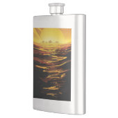 Titan grootste maan van planeet Saturnus Flacon (Links)