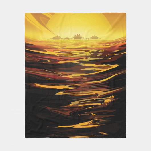 Titan grootste maan van planeet Saturnus Fleece Deken (Voorkant)