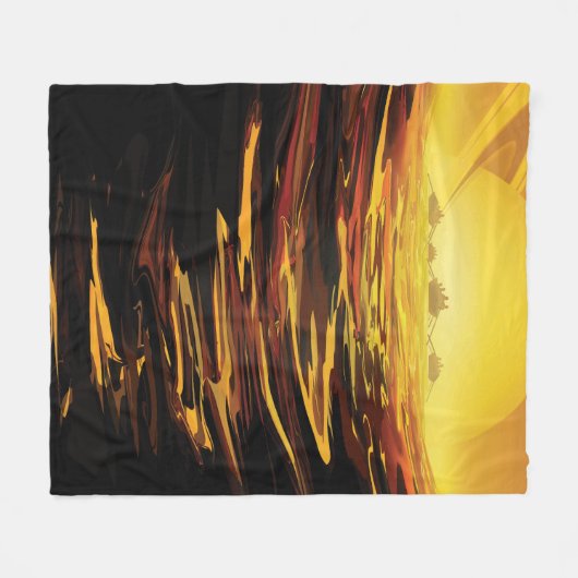 Titan grootste maan van planeet Saturnus Fleece Deken (Voorkant (Horizontaal))