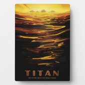 Titan grootste maan van planeet Saturnus Fotoplaat (voorkant)