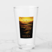 Titan grootste maan van planeet Saturnus Glas (Voorkant)