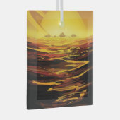 Titan grootste maan van planeet Saturnus Glas Ornament (Voorkant Rechts)