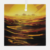 Titan grootste maan van planeet Saturnus Glas Ornament (Achterkant)