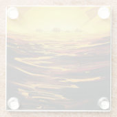 Titan grootste maan van planeet Saturnus Glazen Onderzetter (Achterkant)