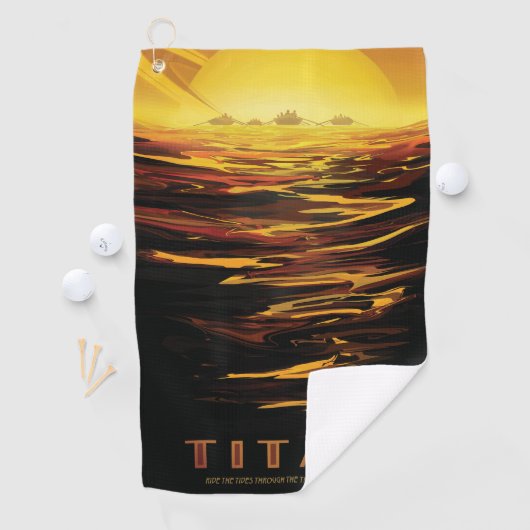 Titan grootste maan van planeet Saturnus Golfhanddoek (Insitu)