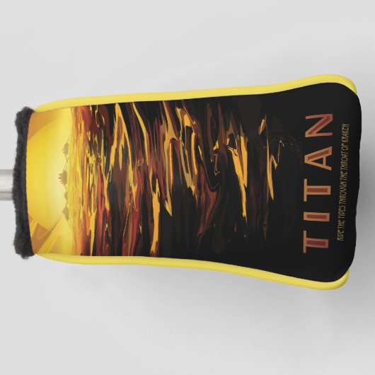 Titan grootste maan van planeet Saturnus Golfheadcover (Voorkant)