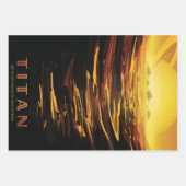 Titan grootste maan van planeet Saturnus Inpakpapier Vel (Voorkant)