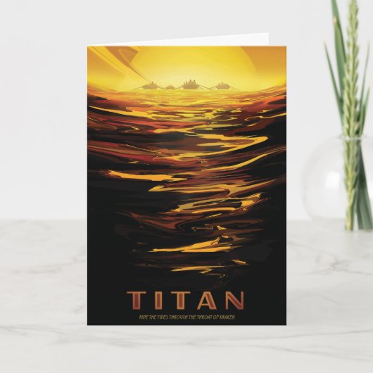 Titan grootste maan van planeet Saturnus Kaart (Voorkant)