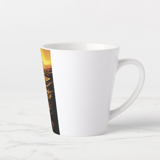 Titan grootste maan van planeet Saturnus Latte Mok (Rechts)