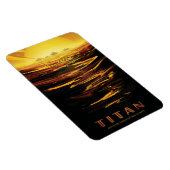 Titan grootste maan van planeet Saturnus Magneet (Rechterzijde)