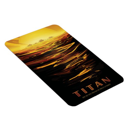 Titan grootste maan van planeet Saturnus Magneet (Rechterzijde)