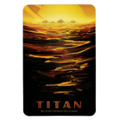 Titan grootste maan van planeet Saturnus Magneet (Verticaal)