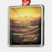 Titan grootste maan van planeet Saturnus Metalen Ornament (Links)