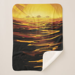 Titan grootste maan van planeet Saturnus Sherpa Deken