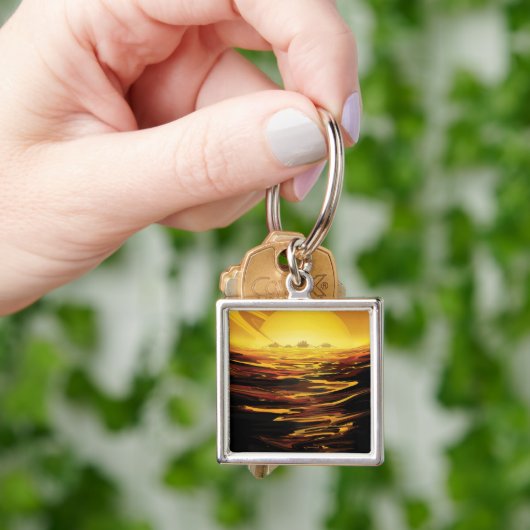 Titan grootste maan van planeet Saturnus Sleutelhanger (Hand)