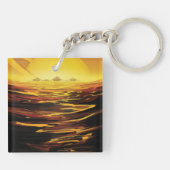 Titan grootste maan van planeet Saturnus Sleutelhanger (Achterkant)