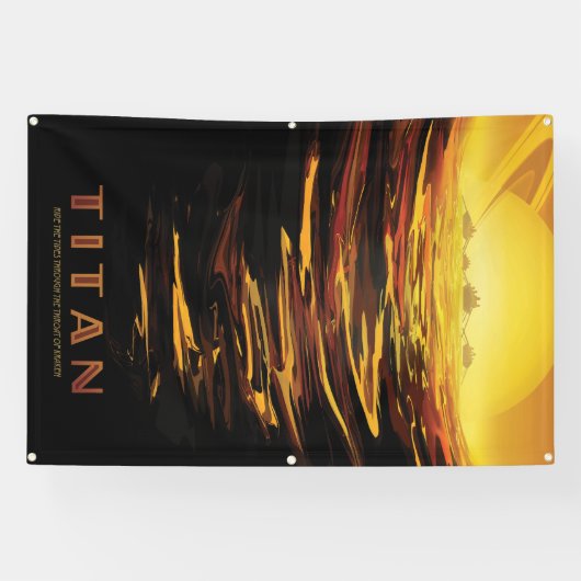 Titan grootste maan van planeet Saturnus Spandoek (Horizontaal)