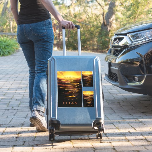 Titan grootste maan van planeet Saturnus Sticker (Koffer Insitu)