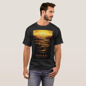 Titan grootste maan van planeet Saturnus T-shirt (Voorkant volledig)
