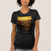 Titan grootste maan van planeet Saturnus T-shirt (Voorkant)