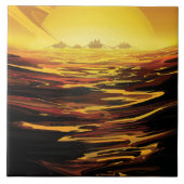 Titan grootste maan van planeet Saturnus Tegeltje (Voorkant)