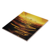 Titan grootste maan van planeet Saturnus Tegeltje (Zijkant)