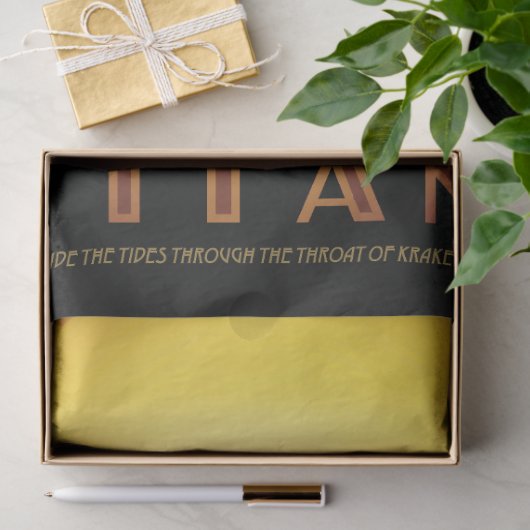 Titan grootste maan van planeet Saturnus Tissuepapier (Geschenk)