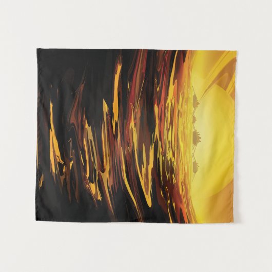 Titan grootste maan van planeet Saturnus Wandkleed (Voorkant (horizontaal))