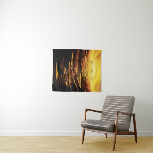 Titan grootste maan van planeet Saturnus Wandkleed (In Situ (horizontaal))