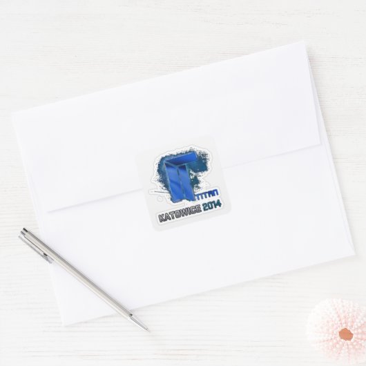 Titan holo vierkante sticker (Envelop)