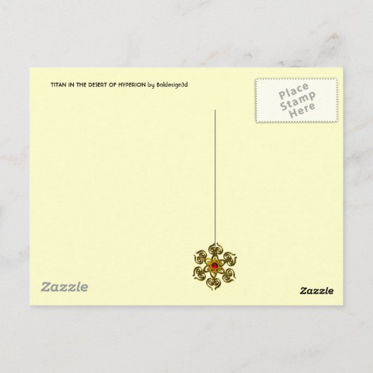 TITAN IN DE DESERT VAN HYPERION BRIEFKAART (Achterkant)