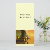 TITAN IN DE DESERT VAN HYPERION, gouden metalen Kaart (Staand voorkant)