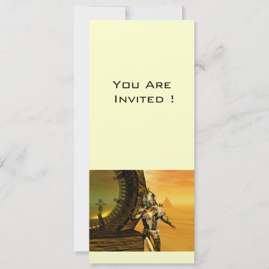 TITAN IN DE DESERT VAN HYPERION, gouden metalen Kaart (Voorkant)