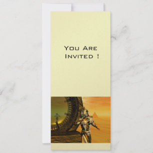 TITAN IN DE DESERT VAN HYPERION, gouden metalen Kaart