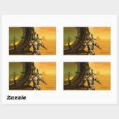 TITAN IN DE DESERT VAN HYPERION RECHTHOEKIGE STICKER (Vel)