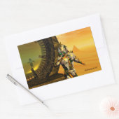 TITAN IN DE DESERT VAN HYPERION RECHTHOEKIGE STICKER (Envelop)