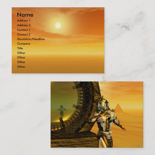 TITAN IN DE DESERT VAN HYPERION / Reflecties Visitekaartje (Voorkant / Achterkant)