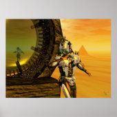 TITAN IN DE DESERT VAN HYPERION,Science Fiction Poster (Voorkant)