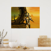 TITAN IN DE DESERT VAN HYPERION,Science Fiction Poster (Keuken)