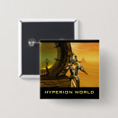 TITAN IN DE DESERT VAN HYPERION VIERKANTE BUTTON 5,1 CM (Voorkant /achterkant)