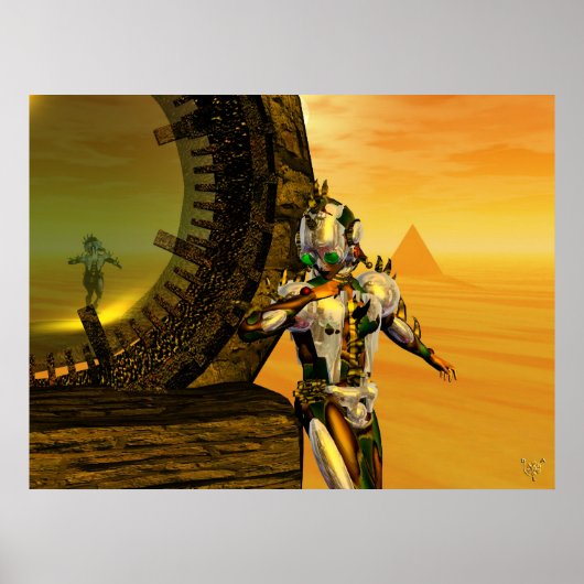 TITAN IN DE WOESTIJN VAN HYPERION,Science Fiction Poster (Voorkant)