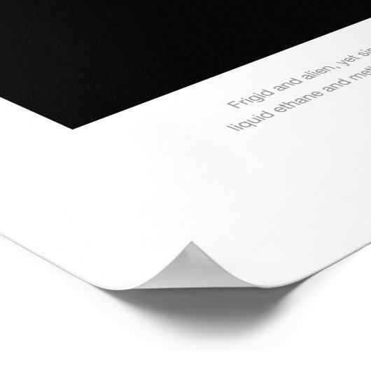 Titan Moon of Saturn vakantion advertence space to Poster (Hoek)