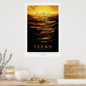 Titan Moon of Saturn vakantion advertence space to Poster (Keuken)