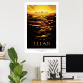Titan Moon of Saturn vakantion advertence space to Poster (Thuiskantoor)