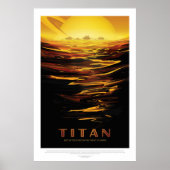 Titan Moon of Saturn vakantion advertence space to Poster (Voorkant)