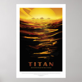 Titan Moon of Saturn vakantion advertence space to Poster
