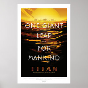 Titan Moon - Ruimtetoerisme Poster