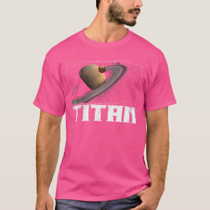 Titan Moon Saturn Planeet Zonnestelsel Astronomie T-shirt